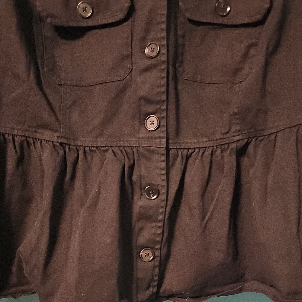 Torrid Black Jacket with Button Detail - Picture 4 of 7
